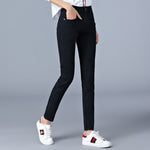 Load image into Gallery viewer, Skinny Jeans for Woman high waist full Length skinny pencil black blue Denim Pants - KME means the very best
