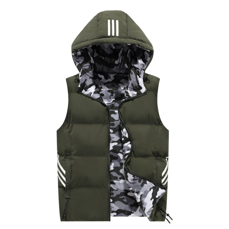 Sleeveless Padded Vest For Couple's Camouflage Autumn and Winter Jacket - KME means the very best