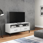 Load image into Gallery viewer, Solid Wood Pine TV Cabinet with Metal Legs OSLO Furniture Multi Colors - vidaXL - KME means the very best
