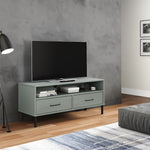 Load image into Gallery viewer, Solid Wood Pine TV Cabinet with Metal Legs OSLO Furniture Multi Colors - vidaXL - KME means the very best
