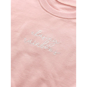 Spring Baby Kids Girls Letters Embroidery Long Sleeves Pullover and Solid Flared Pants Set | KME - Quality Children's Apparel - KME means the very best