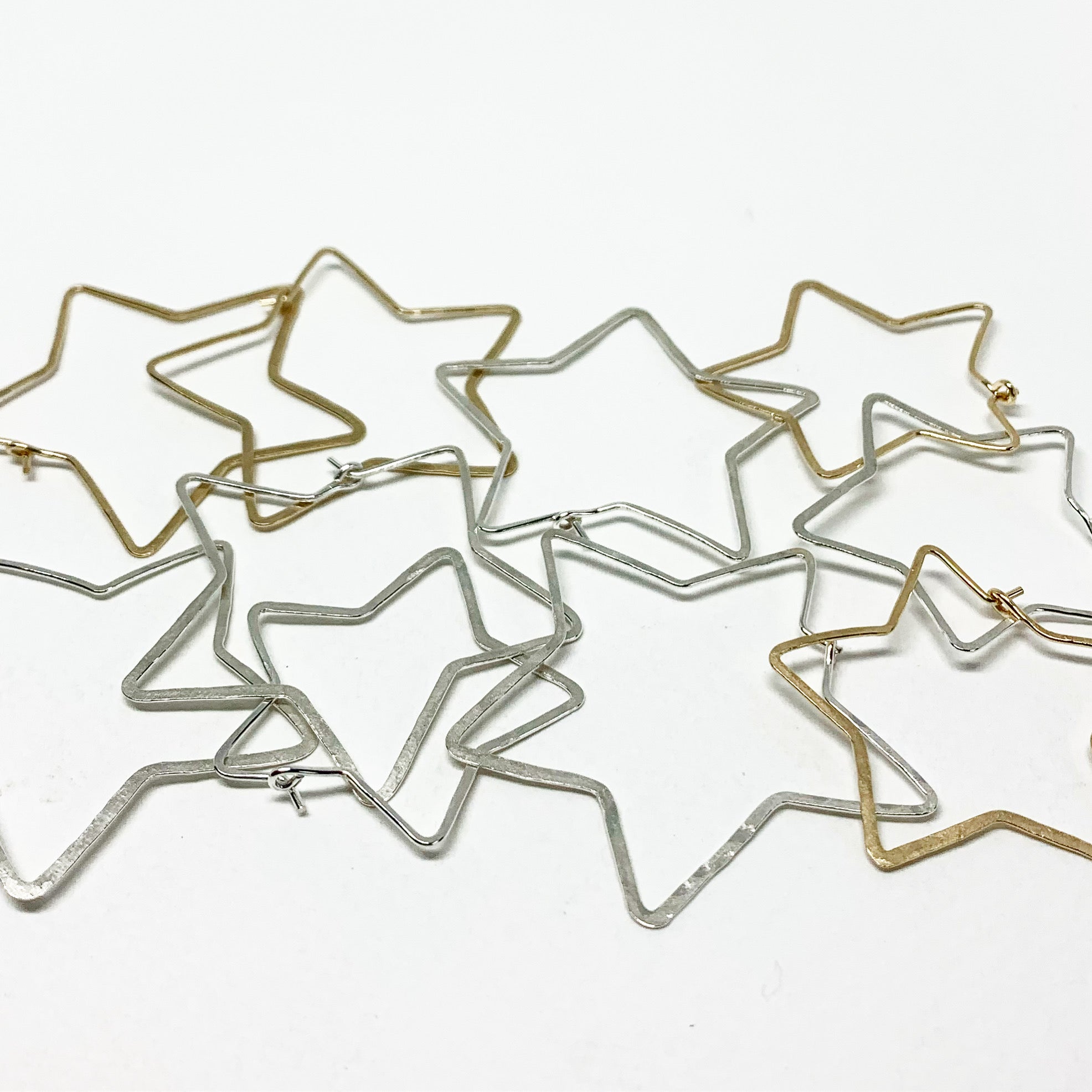 Stellar Glamour: Large Star Hoops for Effortless Elegance and Style - KME means the very best
