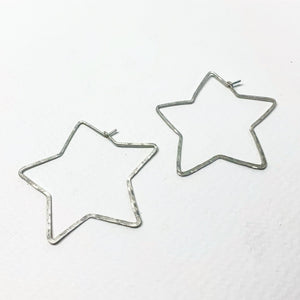 Stellar Glamour: Large Star Hoops for Effortless Elegance and Style - KME means the very best