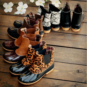 Step Out in Style with Our Women's Leopard Rain Boots - Fashionable and Functional Waterproof Footwear - KME means the very best