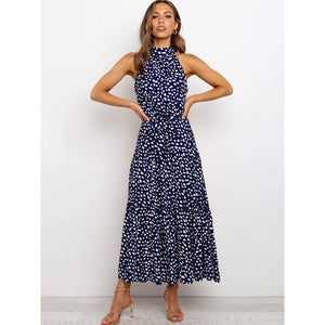 Summer Dress Polka Dots Sexy Halter Strapless Sundress For Women - KME means the very best