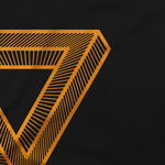 Load image into Gallery viewer, The Penrose Triangle From A Journey Through Time - DARK T-Shirt - KME means the very best
