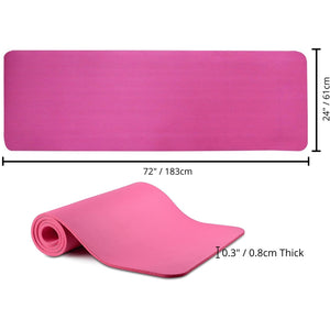 Thick Yoga and Pilates Exercise Mat with Carrying Strap - KME means the very best