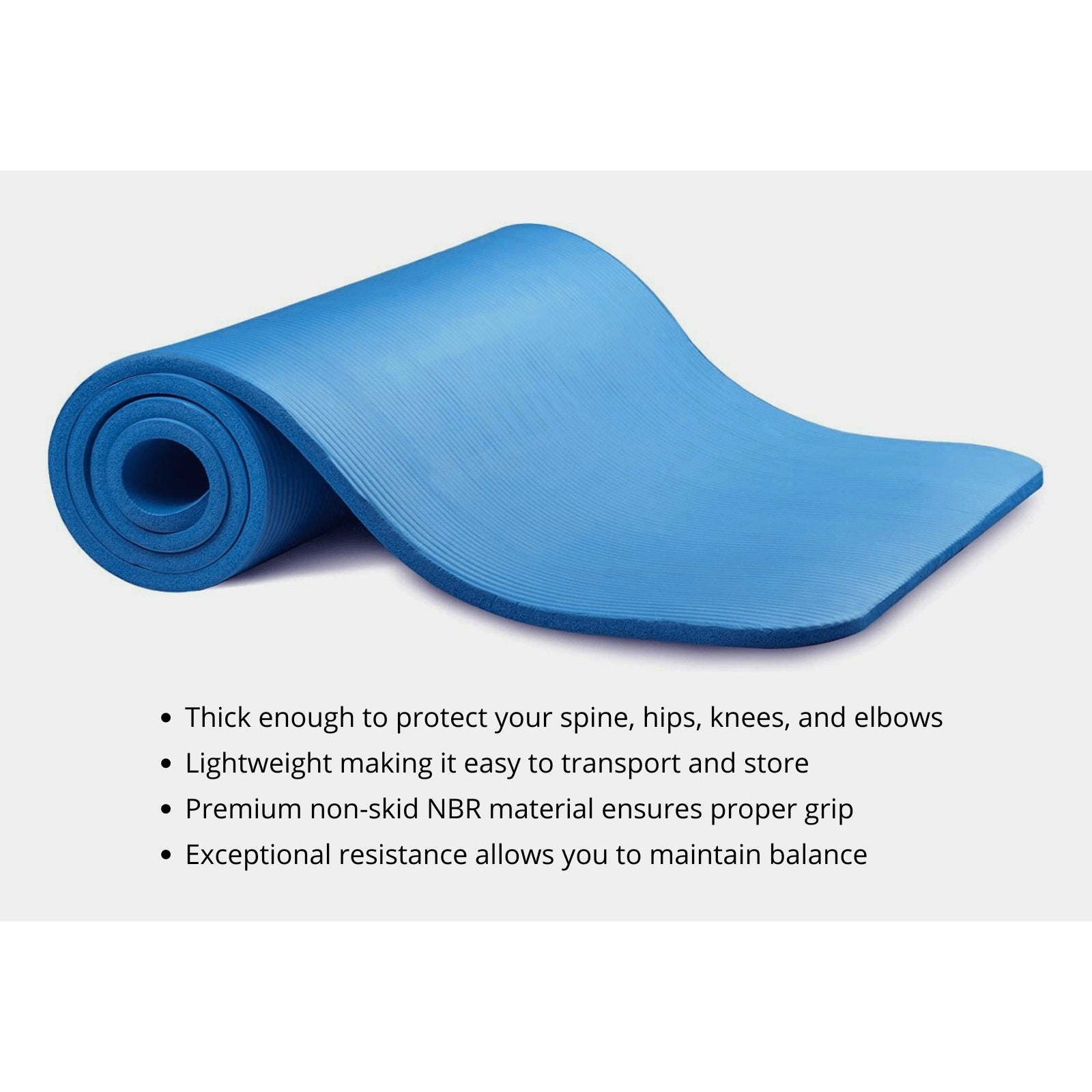 Thick Yoga and Pilates Exercise Mat with Carrying Strap - KME means the very best
