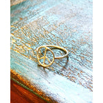 Load image into Gallery viewer, Tranquility Emblem: Handcrafted Peace Sign Ring for Timeless Serenity - KME means the very best
