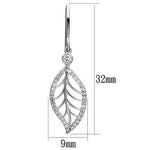 Load image into Gallery viewer, TS068 - Rhodium 925 Sterling Silver Earrings with AAA Grade CZ in Clear - KME means the very best
