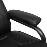 Load image into Gallery viewer, TV Armchair with Footstool Black Faux Leather - KME means the very best
