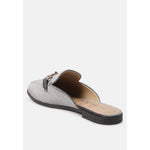 Load image into Gallery viewer, Velvet Buckled Flat Mules Slippers For Women - KME means the very best
