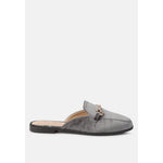 Load image into Gallery viewer, Velvet Buckled Flat Mules Slippers For Women - KME means the very best
