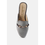 Load image into Gallery viewer, Velvet Buckled Flat Mules Slippers For Women - KME means the very best
