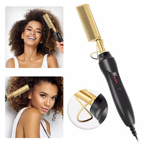 Very Best 2-in-1 Curling Iron & Straightener - Adjustable Temp, Fast Styling - KME means the very best