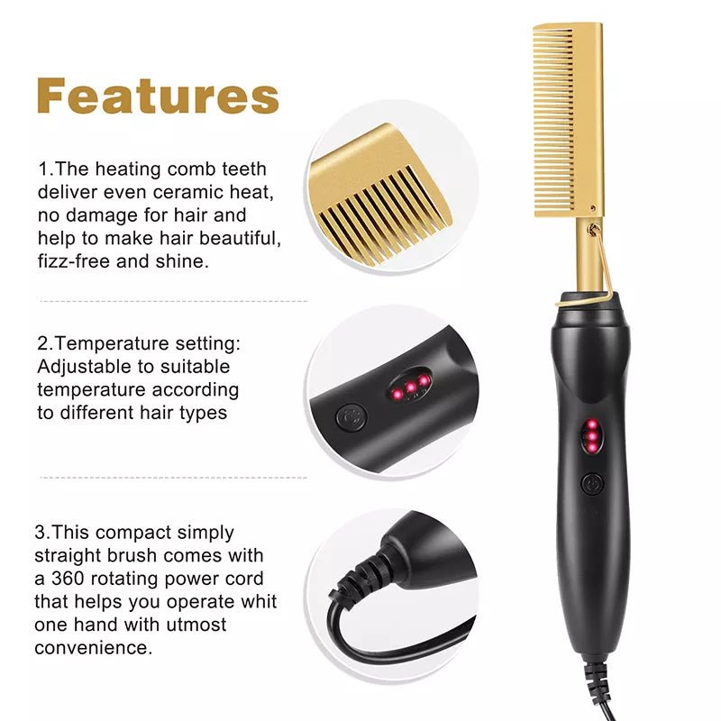 Very Best 2-in-1 Curling Iron & Straightener - Adjustable Temp, Fast Styling - KME means the very best