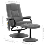 Load image into Gallery viewer, vidaXL Massage Chair Accent Massage Recliner Armchair with Footrest Fabric - KME means the very best
