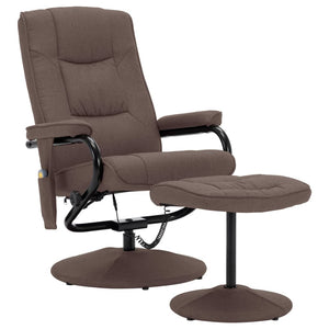 vidaXL Massage Chair Accent Massage Recliner Armchair with Footrest Fabric - KME means the very best