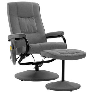 vidaXL Massage Chair Accent Massage Recliner Armchair with Footrest Fabric - KME means the very best