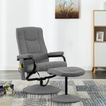 Load image into Gallery viewer, vidaXL Massage Chair Accent Massage Recliner Armchair with Footrest Fabric - KME means the very best
