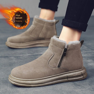Warm and Stylish Men's Winter Snow Boots - KME Fleece Lined Padded Cotton Padded Shoes - KME means the very best