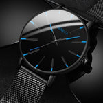 Load image into Gallery viewer, Watch Men Minimalist Ultra Thin Men&#39;s Business Stainless Steel Mesh Belt Quartz Watch Relogio Masculino - KME means the very best
