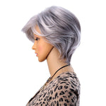 Load image into Gallery viewer, Wig Grey Hair for Women Short Hair Wig with Bang Straight Style - KME means the very best
