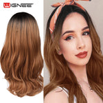 Load image into Gallery viewer, WIGNEE - Pink Wig Hair Synthetic Long Wavy Heat Resistant Wigs For Women Daily/Party Natural Black to Brown/Purple/Ash Blonde Wig - KME means the very best
