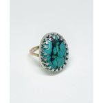 Load image into Gallery viewer, Wild West Elegance: Handcrafted Turquoise Ring from the Ranch Collection - KME means the very best
