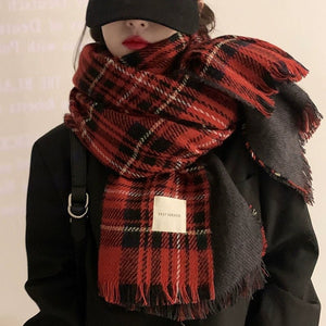 Winter Elegance: Korean Style Thickened Women's Scarf for Fashionable Warmth - Versatile and Luxurious Cold-Weather Accessory zl19326 - KME means the very best