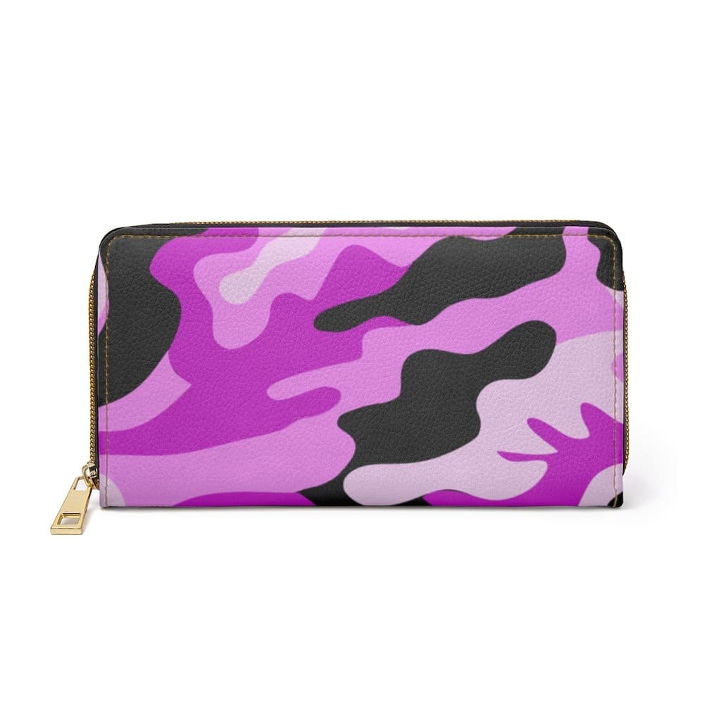 Womens Wallet, Zip Purse, Pink Camo - KME means the very best
