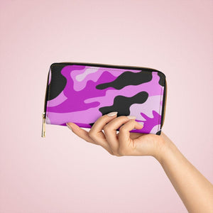 Womens Wallet, Zip Purse, Pink Camo - KME means the very best