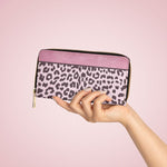 Load image into Gallery viewer, Womens Wallet, Zip Purse, Pink Leopard - KME means the very best
